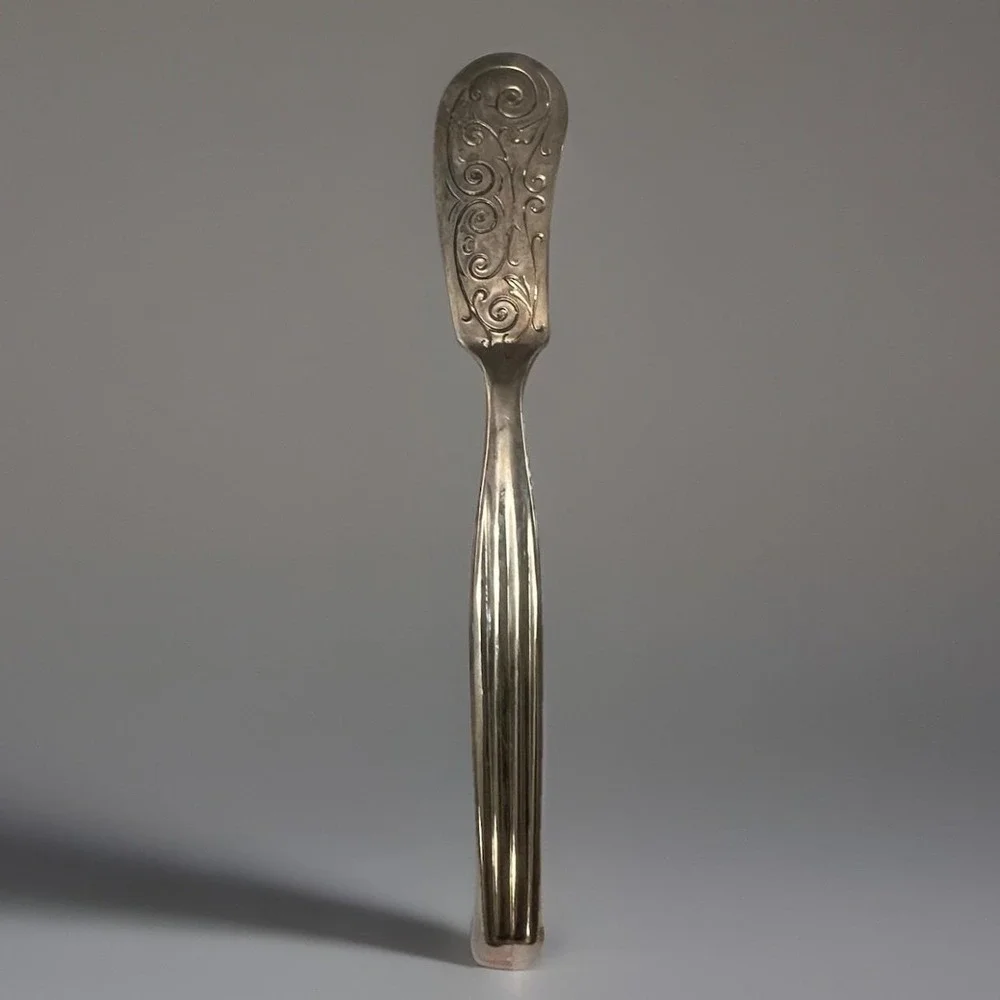 Sheffield England Silverplate Butter Knife Engraved